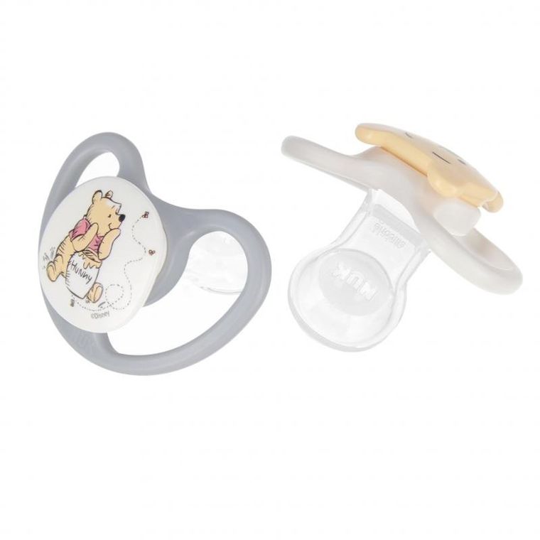 Nuk, Kubuś Puchatek, Space, smoczek uspokajający, silikonowy, 0-6m, 2 szt.