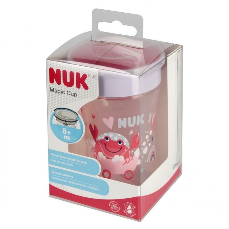 Nuk, Mini Magic Cup, kubek, 8m+, czerwony, 230 ml