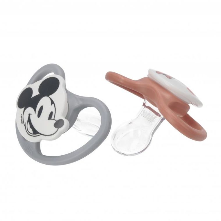 Nuk, Myszka Miki, smoczek uspokajający, 0-6m, 2 szt.