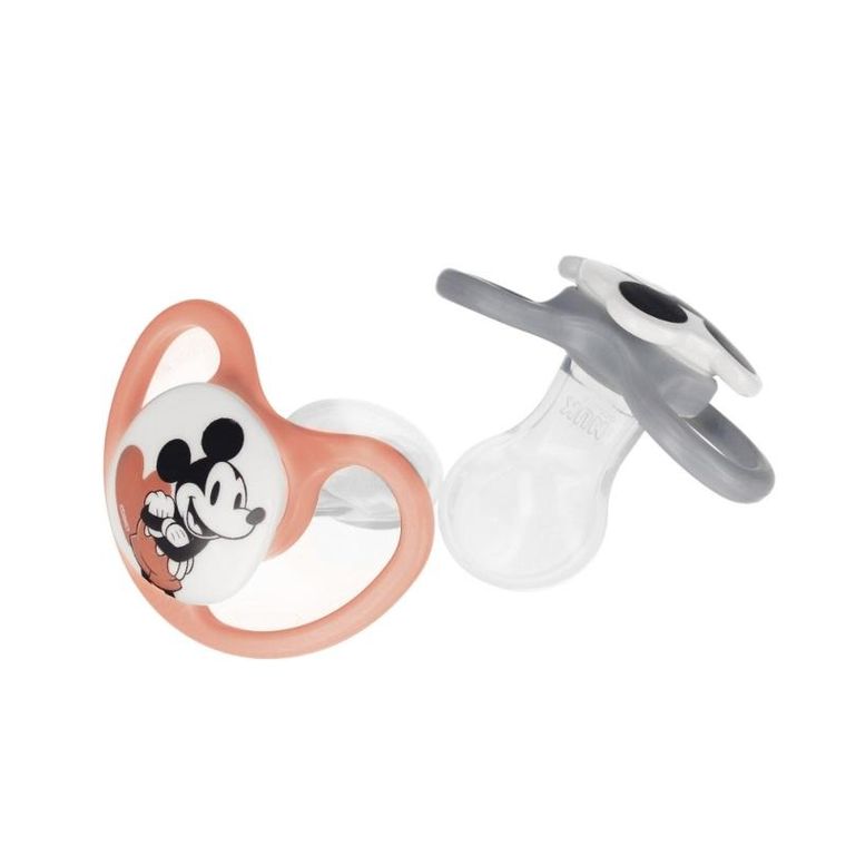Nuk, Myszka Miki, Space, smoczek silikonowy, 0-6m, 2 szt.