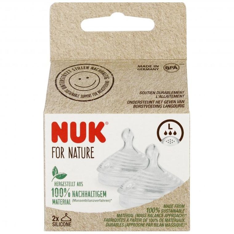 Nuk, Nature, smoczek do butelki silikonowy, rozmiar L