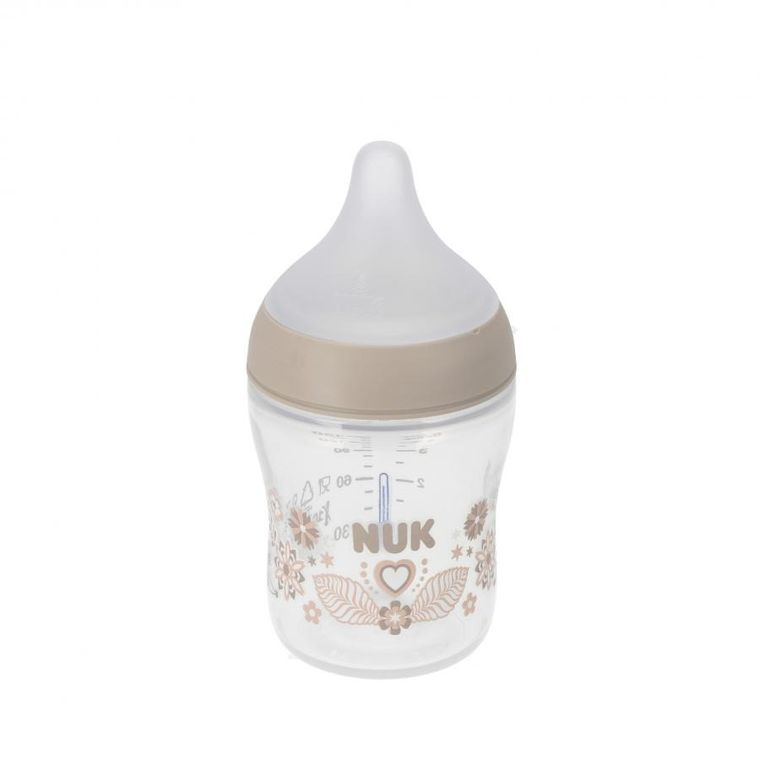 Nuk, Perfect Match, butelka, silikonowy smoczek, rozmiar S-M, serca, 150 ml