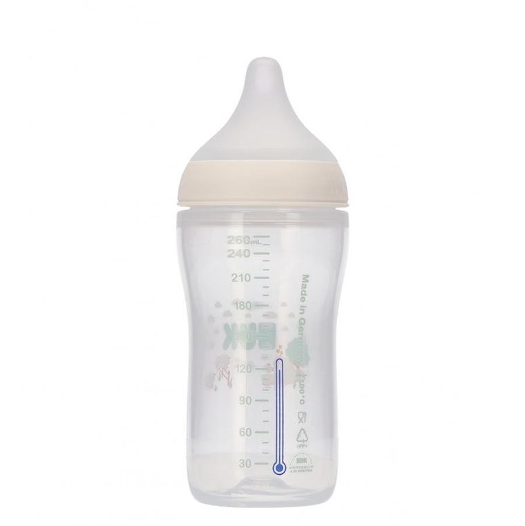 Nuk, Perfect Match, butelka z silikonowym smoczkiem, rozmiar M, owca, 260 ml