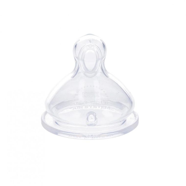 Nuk, smoczek do butelki, silikonowy, 0-6m, 2 szt.