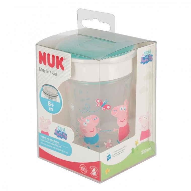 Nuk, Świnka Peppa, Magic Cup, kubek, 8m+, 230 ml
