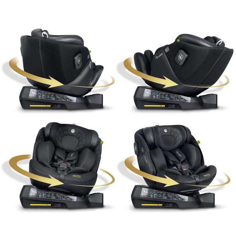 Nukido, Aero Line, fotelik samochodowy, czarny, 0-36 kg