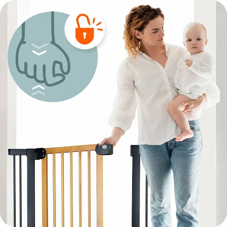 Nukido, barierka, bramka zabezpieczająca, czarna