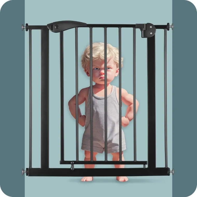 Nukido, barierka, bramka zabezpieczająca, czarna