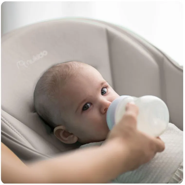 Nukido, Belo, krzesełko do karmienia ze stolikiem, leżaczek, szare