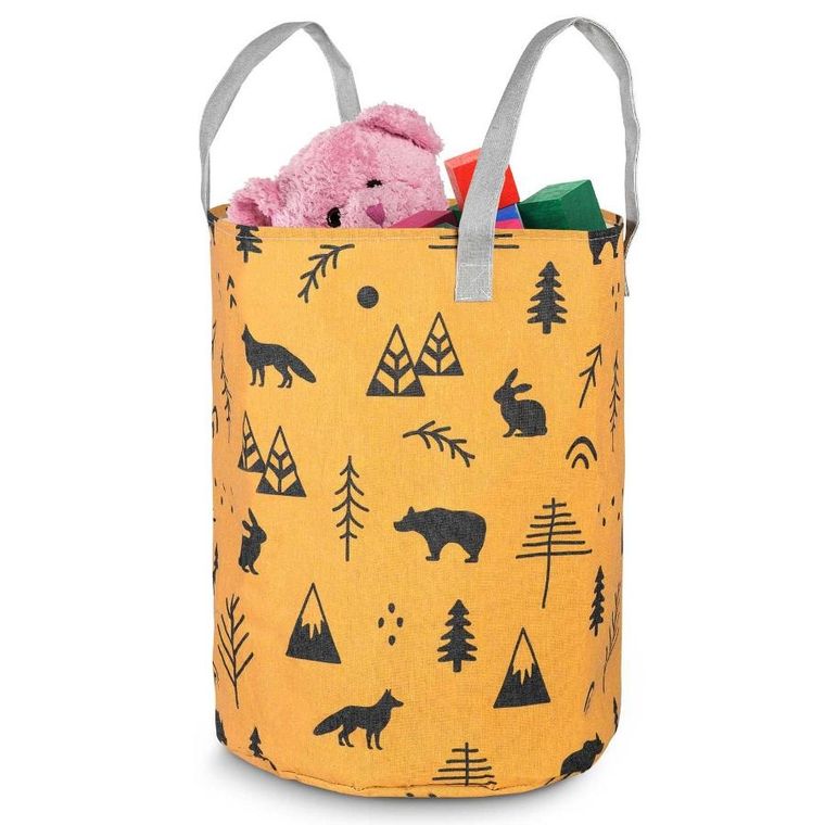 Nukido, kosz na zabawki, pomarańczowy