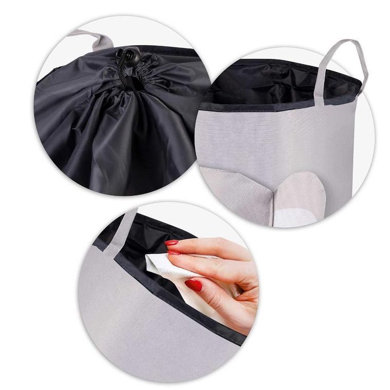 Nukido, kosz na zabawki, szary słonik