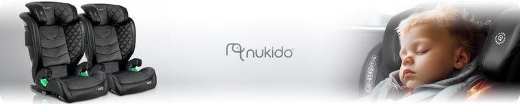 Nukido, Louis, fotelik samochodowy, czarno-szary, ISOFIX, 15-36 kg