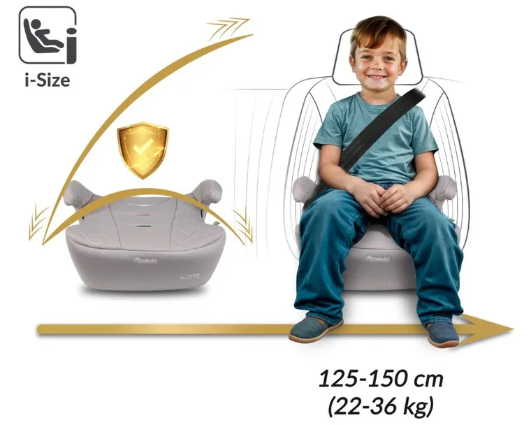 Nukido, Louis, podstawka samochodowa, szara, 125-150 cm