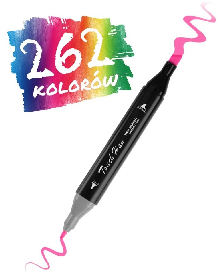 Nukido, markery alkoholowe z torbą, 262 szt.