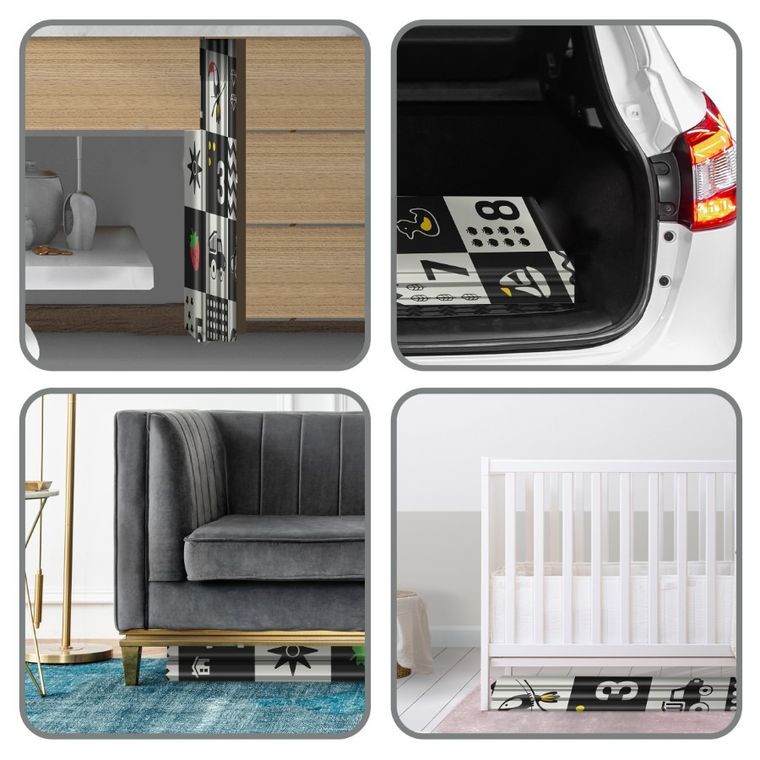 Nukido, mata piankowa, składana, ocean, liczby, 200-180-1 cm