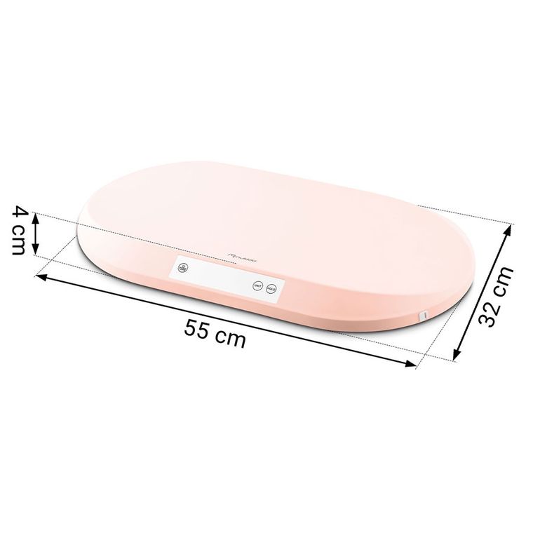 Nukido, NK-950, elektroniczna waga dla niemowląt, różowa