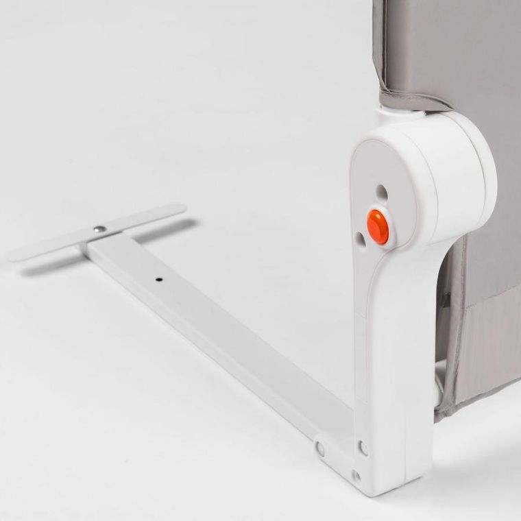 Nukido, osłona zabezpieczająca na łóżko, szara, 150-66-35 cm