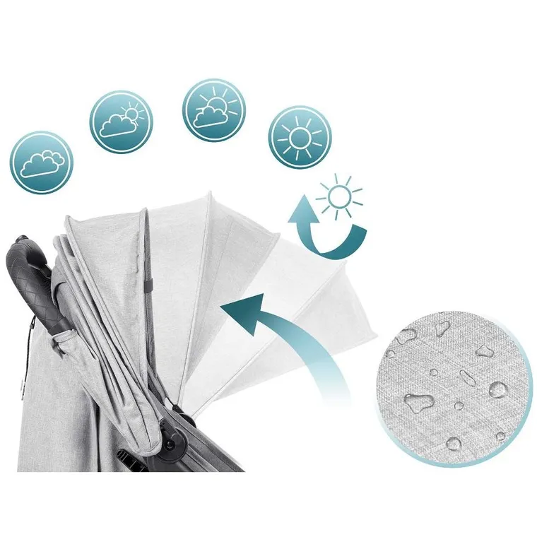 Nukido, Paseo, wózek dziecięcy, spacerówka, jasny szary