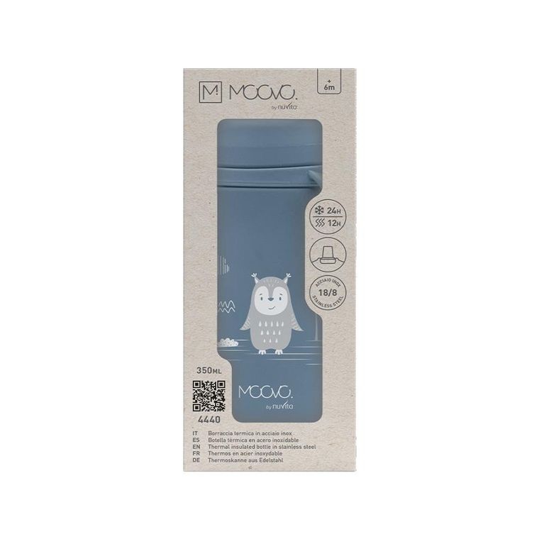 Nuvita, bidon termiczny z ustnikiem, powder blue, 350 ml