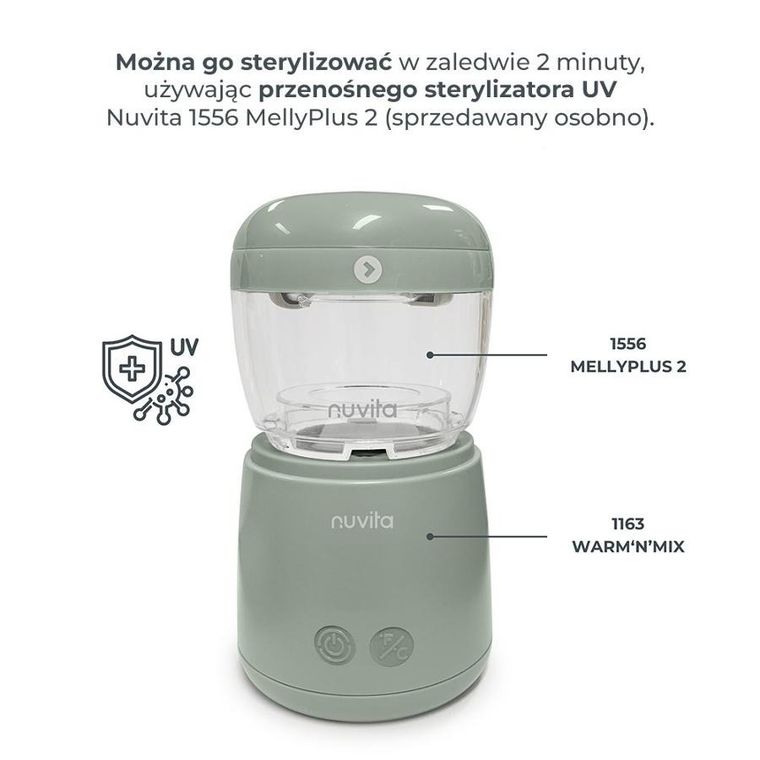 Nuvita, Warm'n'Mix, przenośny podgrzewacz do butelek z mlekiem dla niemowląt