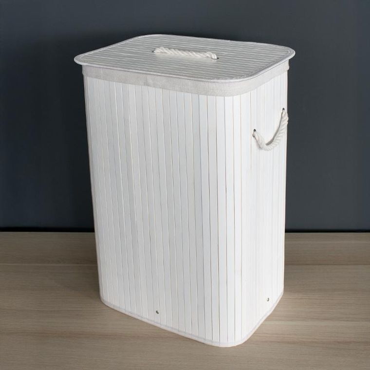 Nuxio, Zora, bambusowy kosz na pranie, 72l