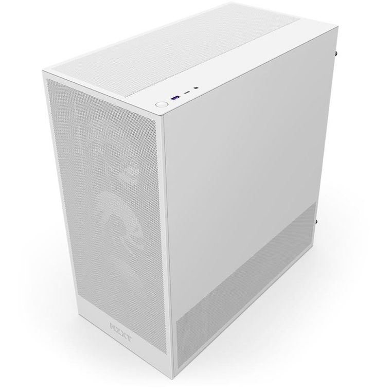 NZXT, H5 Flow, obudowa komputerowa, z oknem, RGB MIDI TOWER, biała