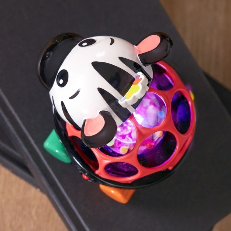 Oball, Curious Car Neptune, samochód z grzechotką, zabawka niemowlęca, Zebra