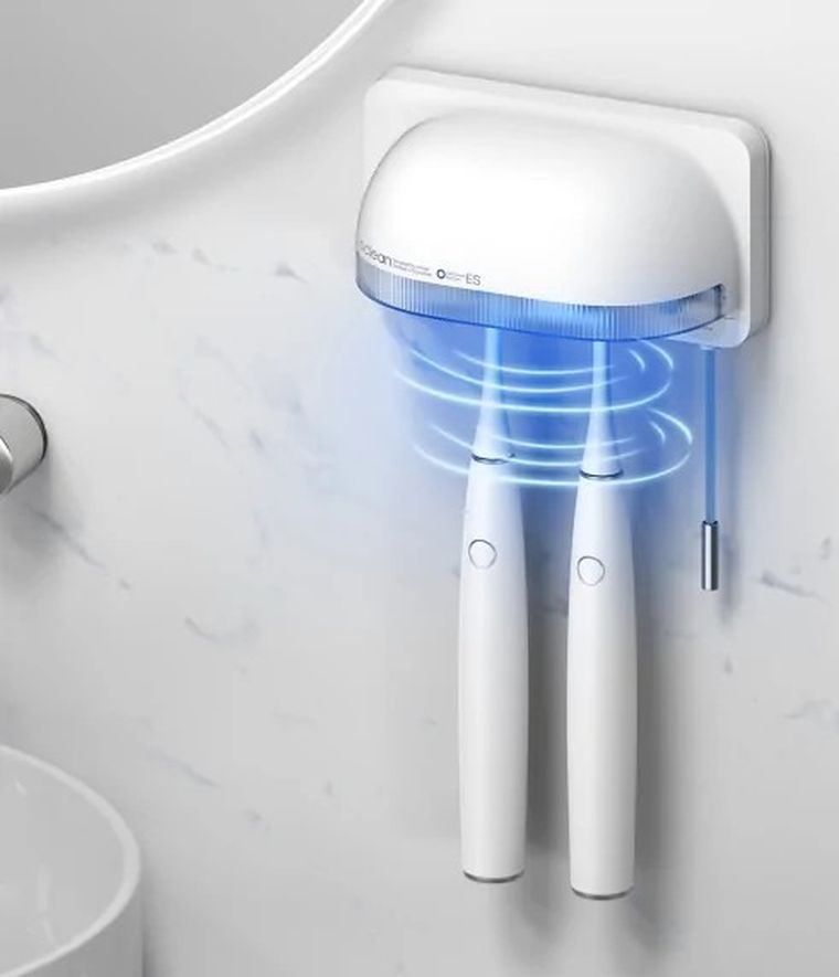 Oclean, Sanitizer S1, uchwyt na szczoteczki z funkcją dezynfekcji, szary