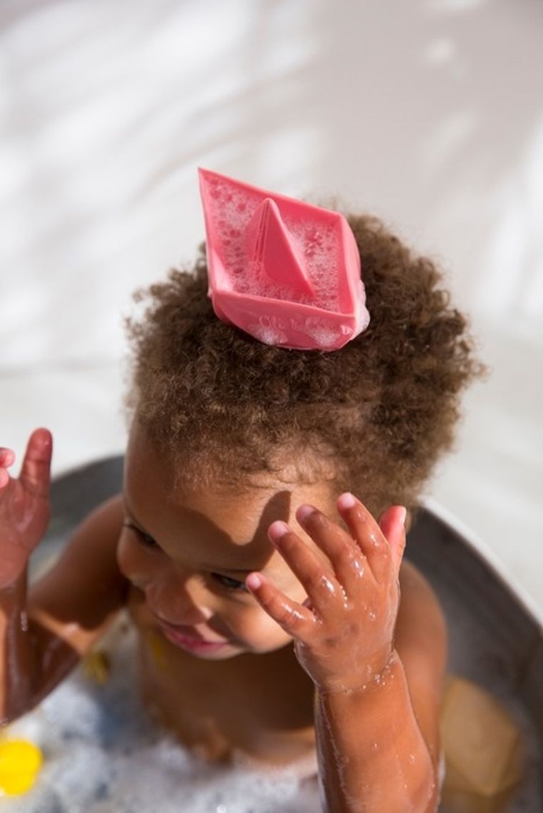 Oli & Carol, Łódka Origami, zabawka do kąpieli, pink