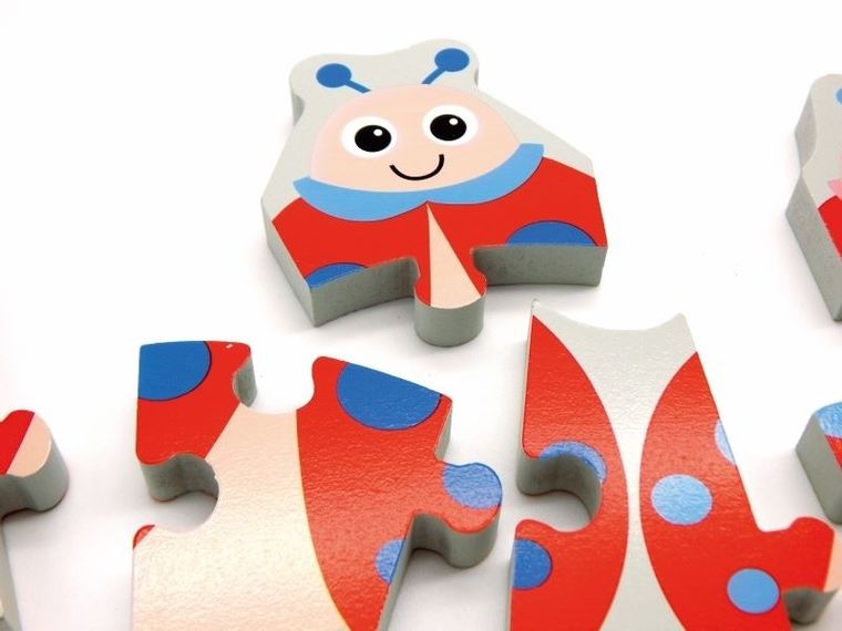 Oops, Biedronka, drewniane puzzle dwustronne, 18m+