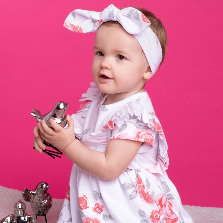 Opaska dziewczęca, biała, Nicol