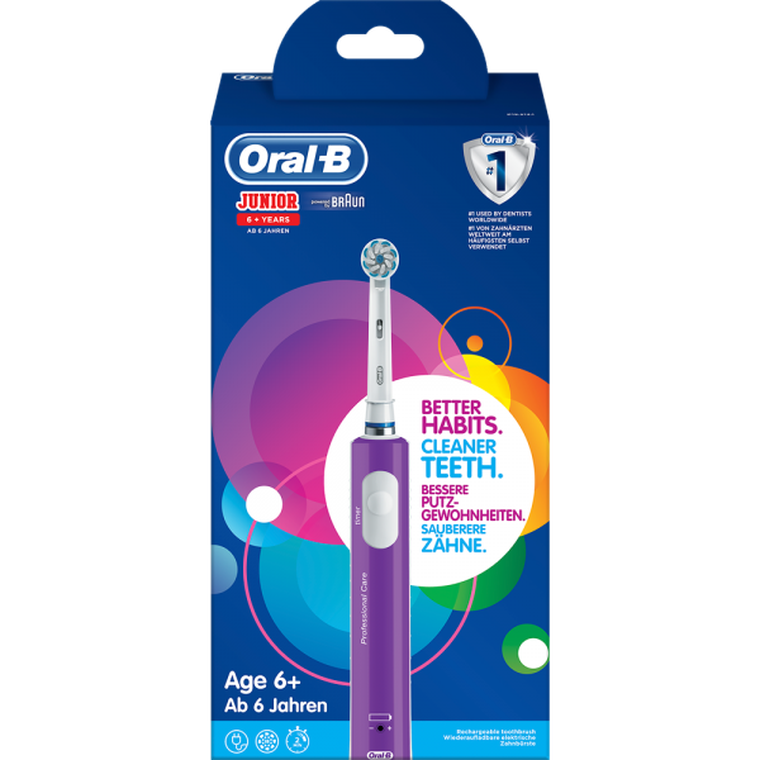 Oral-B, Junior, szczoteczka elektryczna, fioletowa