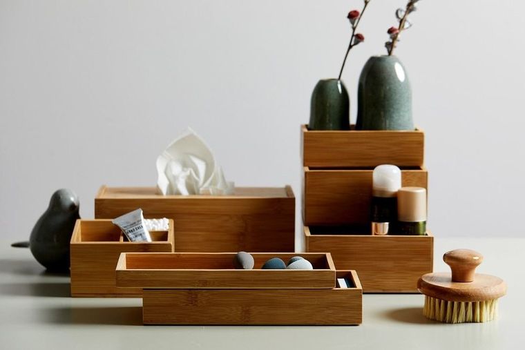 Organizer łazienkowy, Terra, rozmiar m, bambus