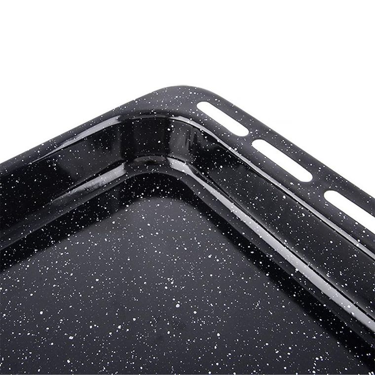 Orion, blacha do pieczenia, emaliowana głęboka, 45.5-36-5 cm