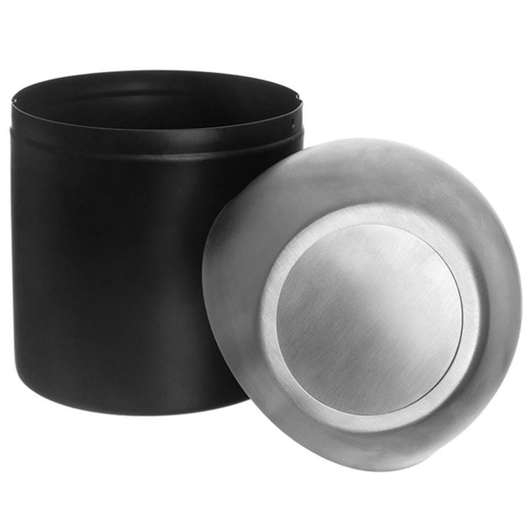 Orion, Black, kosz na śmieci łazienkowy, stalowy, 1,2l