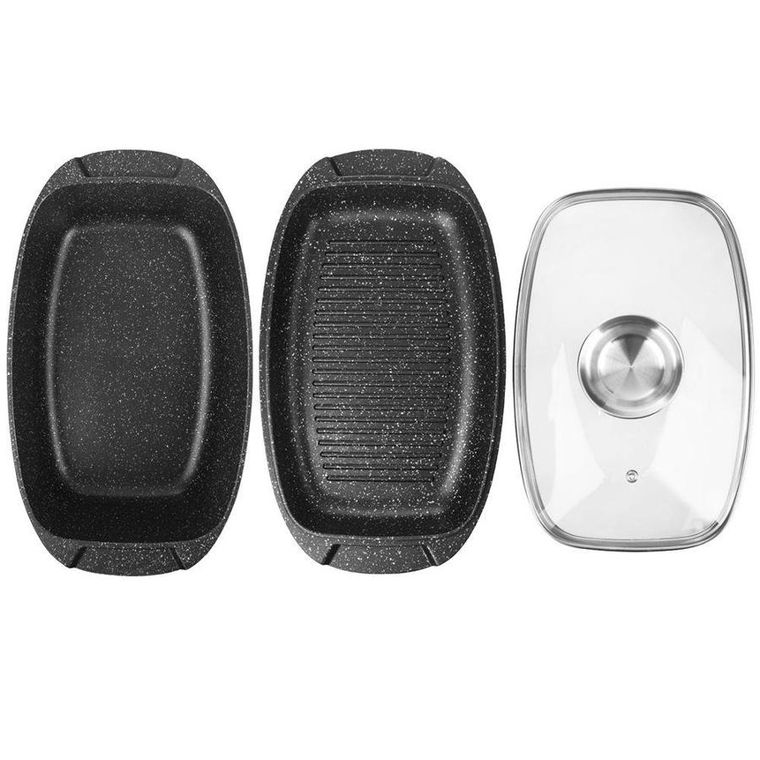 Orion, brytfanna granitowa z pokrywą 3w1, Grande, 5 l