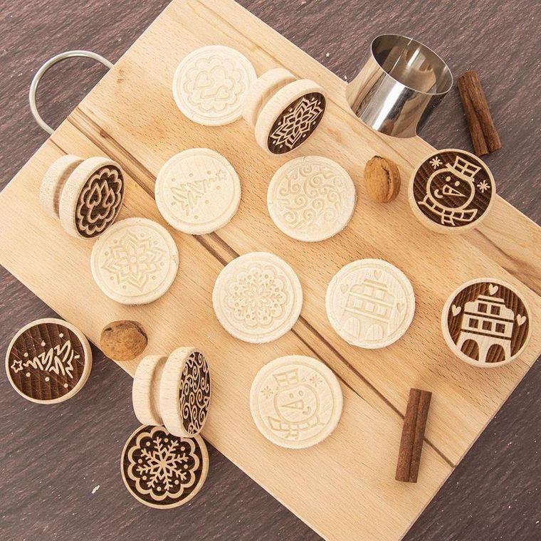 Orion, dekorator do ciastek, drewniany bałwan, 5.5 cm