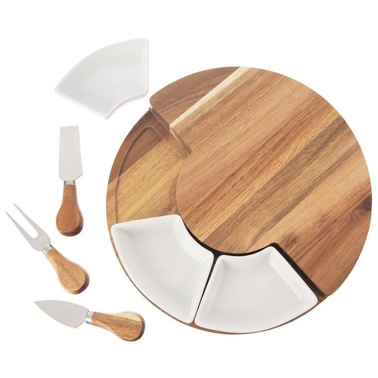 Orion, deska do serów z nożami i miseczkami, 7 elementów