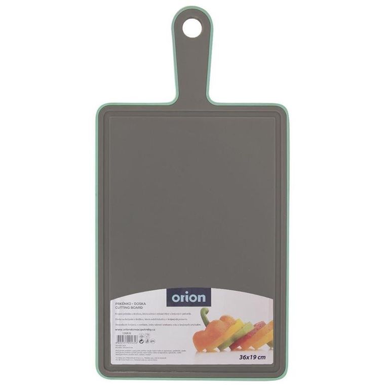 Orion deska kuchenna, szara, plastikowa z rączką, 36,5-19 cm
