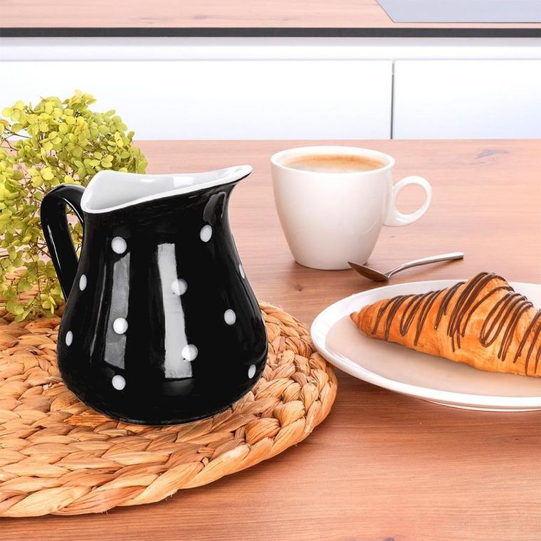 Orion, dzbanek ceramiczny, czarny, 480 ml