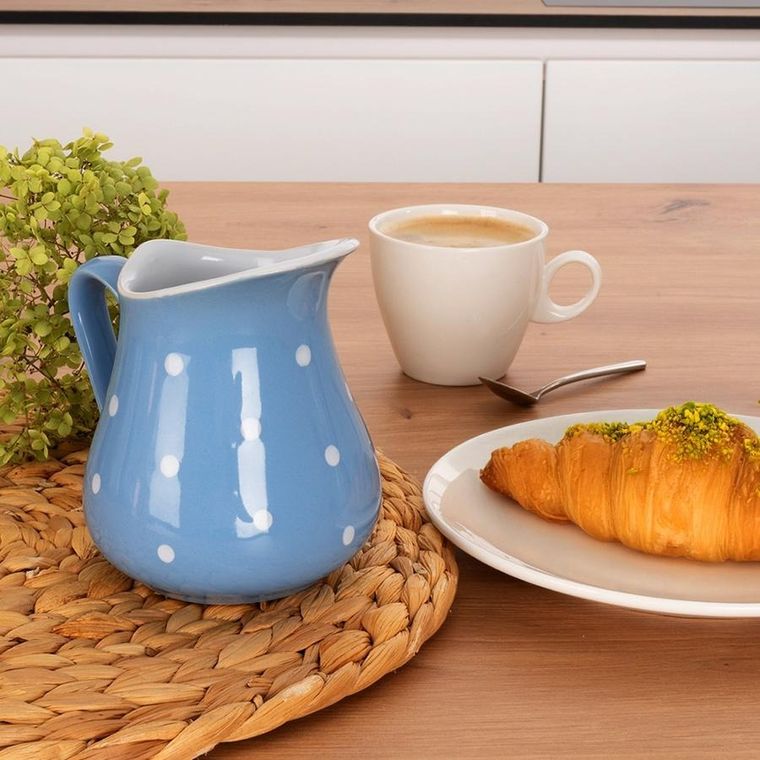 Orion, dzbanek ceramiczny, niebieski, 480 ml