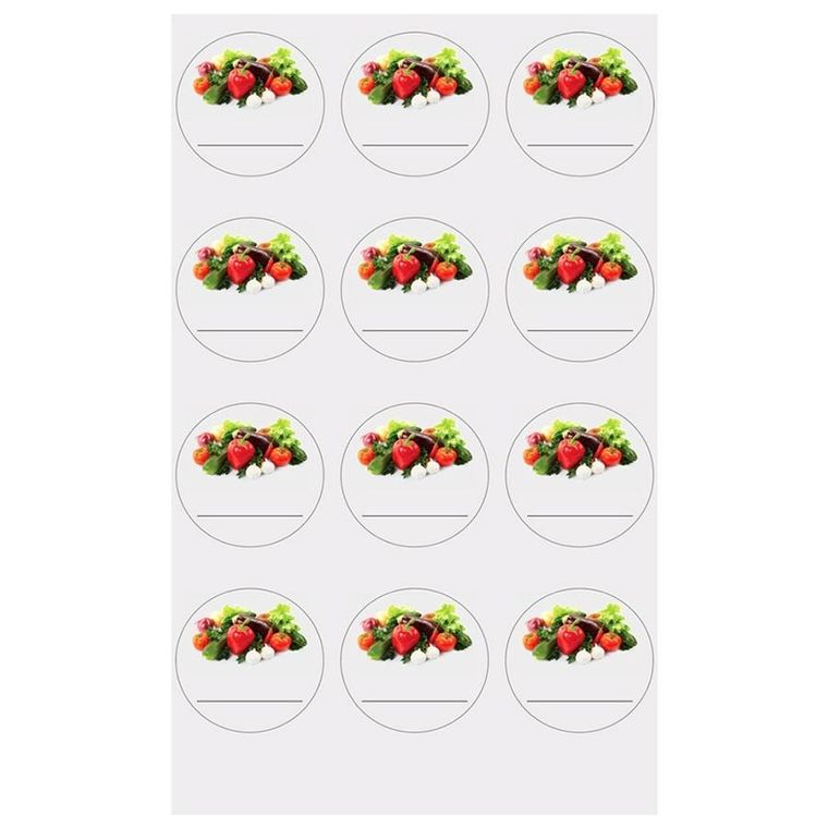 Orion, etykiety samoprzylepne na słoiki, 36 szt.