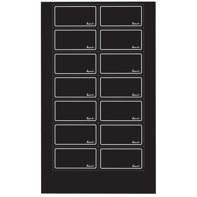 Orion, etykiety samoprzylepne na słoiki, czarne, 28 szt.