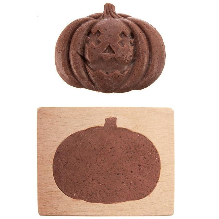 Orion, foremka do ciastek, drewniana, Halloween dynia, 10-8 cm
