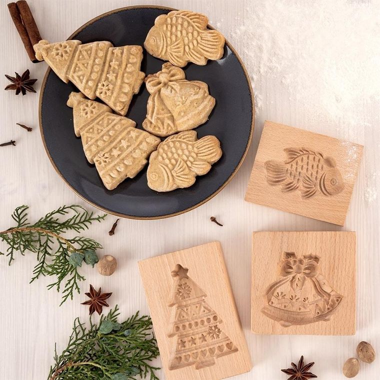 Orion, foremka do ciastek, drewniana, ryba, 10-8 cm