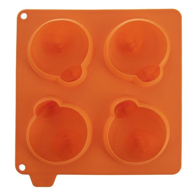 Orion, forma do ciastek i pralin, silikonowa, pomarańczowa kurka