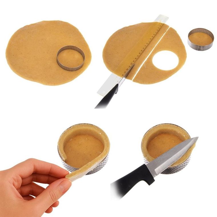 Orion, forma do tartaletek, stalowa, rant perforowany, 7 cm, 6 szt.