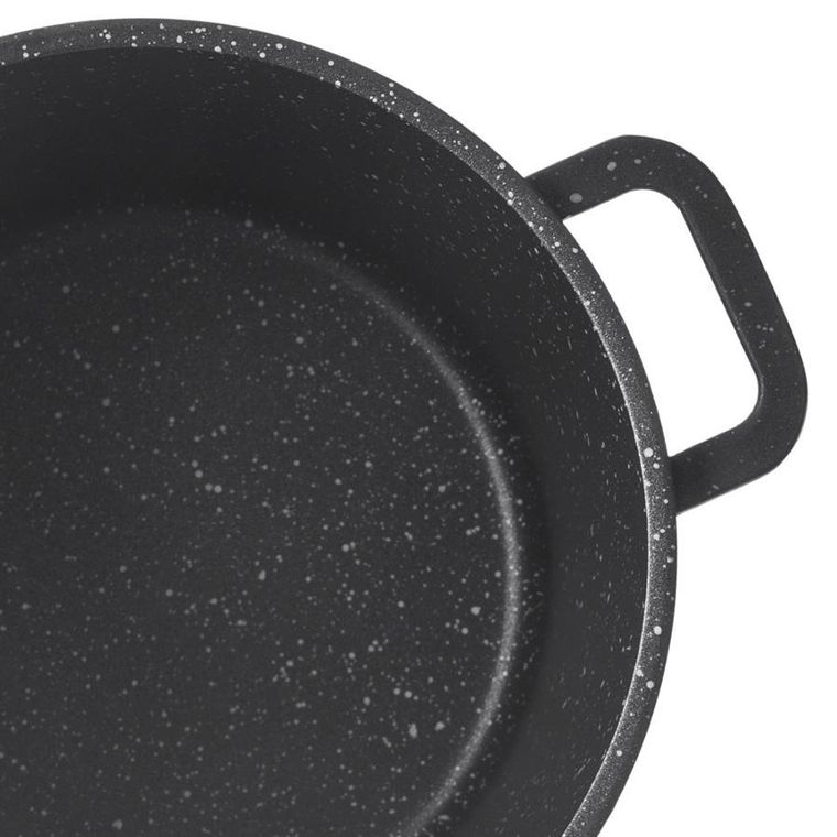 Orion, garnek granitowy ze szklaną pokrywką wysoki, Grande, 2 l