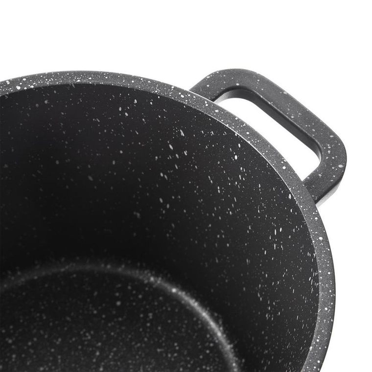 Orion, garnek granitowy ze szklaną pokrywką wysoki, Grande, 7.6 l