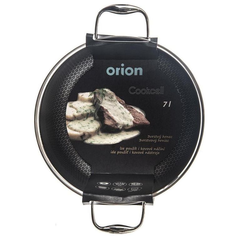 Orion garnek stalowy z powłoką nieprzywierającą, premium, Cookcell, 26 cm, 7l